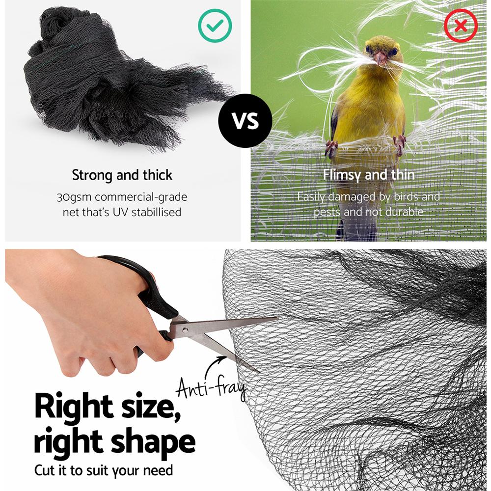 Instahut Bird Netting showcasing 5mm mesh, ideal for protecting fruit trees from pests.