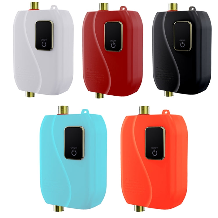 Compact Instant Water Heater Mini Kitchen Quick Heater with brass fittings and touch control button.