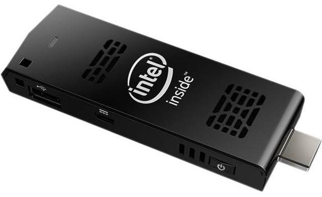 Intel Compute Stick Mini PC with Windows 10, featuring a compact design and HDMI connectivity.