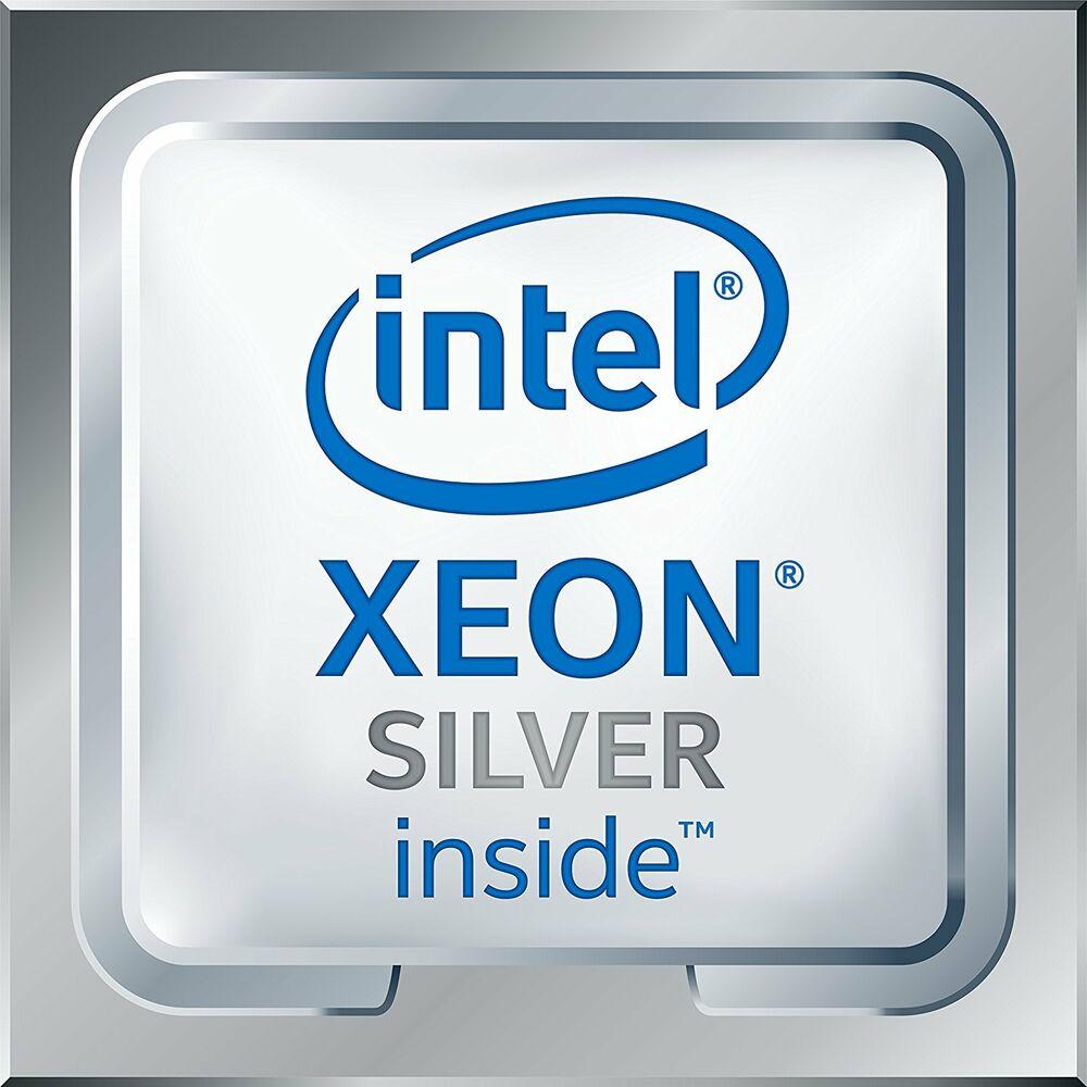 INTEL Xeon® Silver 4210 Processor showcasing its 10 cores and advanced technology features.