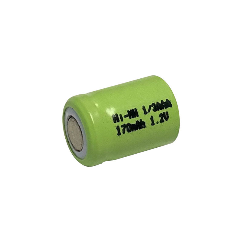 IP Power 1/3AAA 170mAh Ni-Mh Rechargeable Flat Top Battery with a flat top terminal and plastic sleeve.