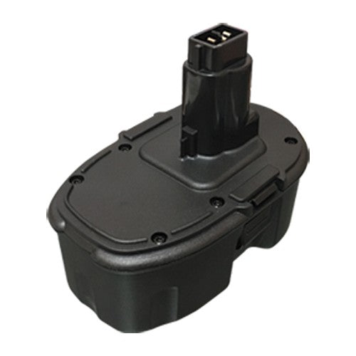 IP Power 18V 2200mAh Ni-CD Drill Pack Battery, compatible with Dewalt DC9096 and DC9098, showcasing its robust design and specifications.