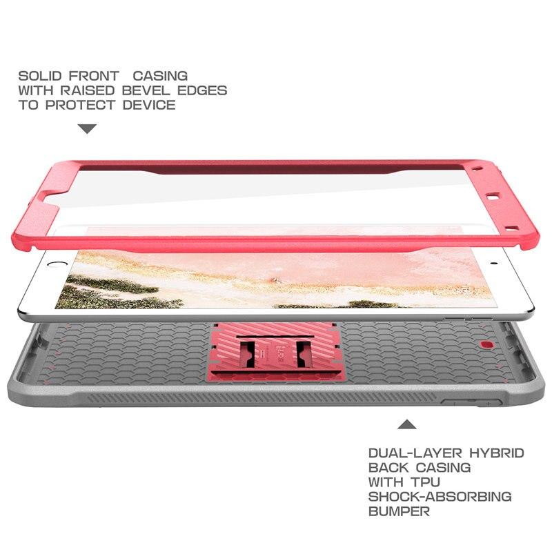 iPad Air 3 and iPad Pro 10.5 case in various colors, showcasing its rugged design and built-in screen protector.