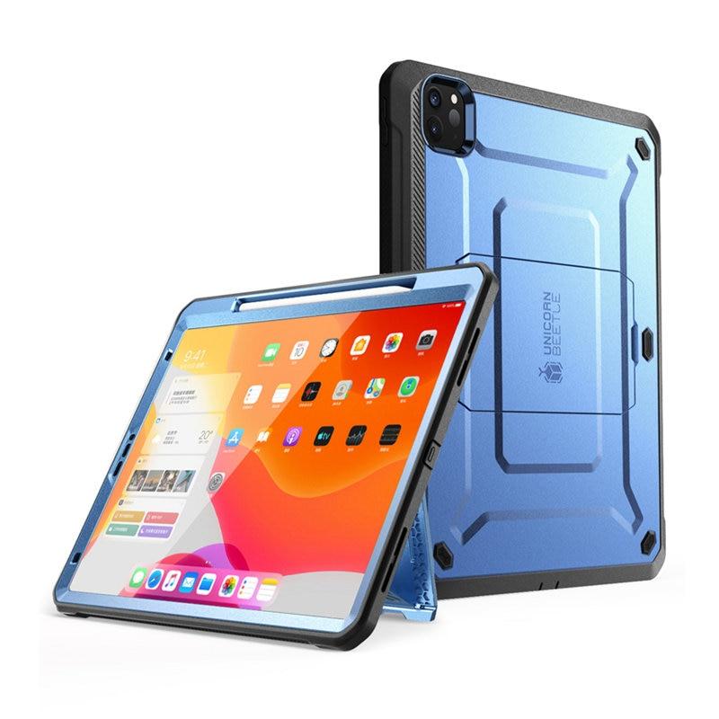 iPad Pro 11 (2020) UB Pro Case in black, showcasing rugged design and built-in screen protector.