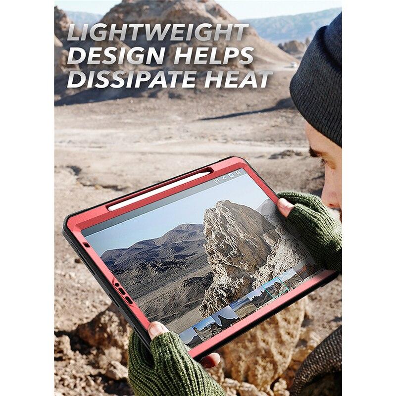 iPad Pro 11 (2020) UB Pro Case in black, showcasing rugged design and built-in screen protector.