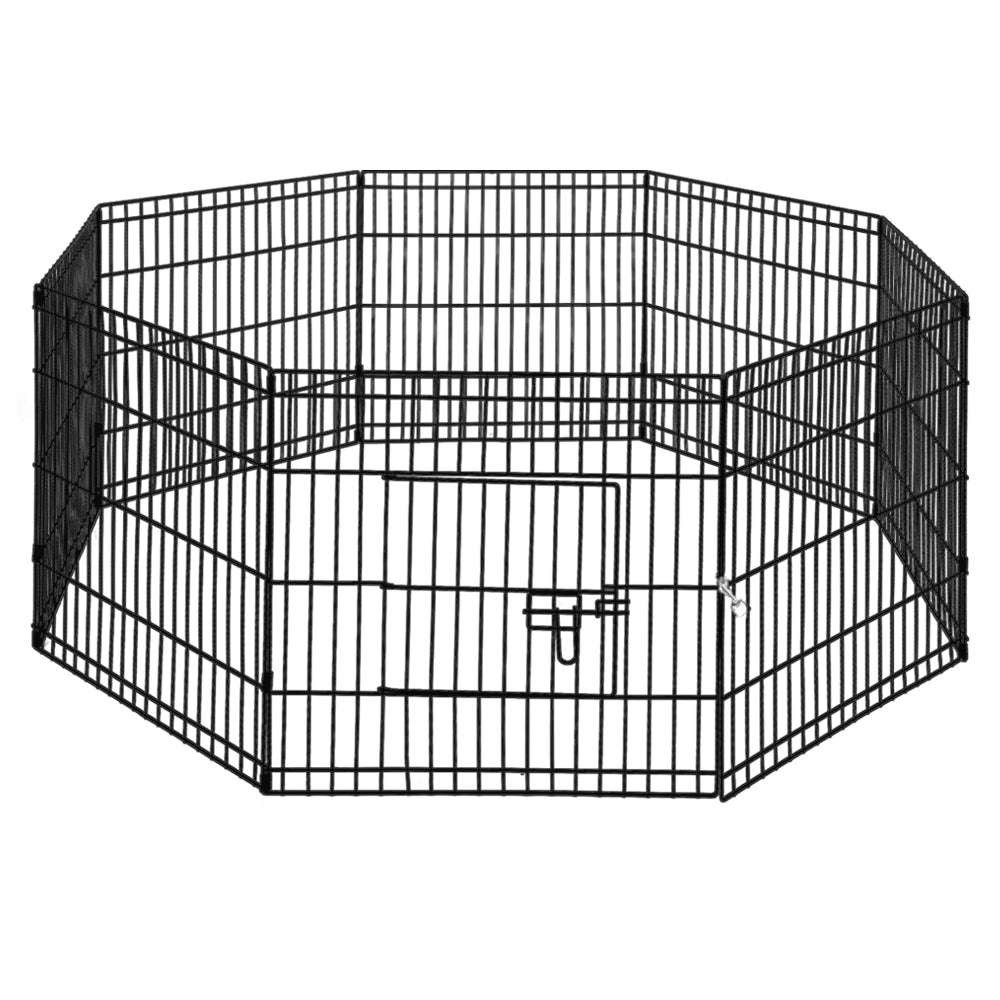 i.Pet 2X24" 8 Panel Pet Dog Playpen featuring durable steel frames and multiple configurations for pets.