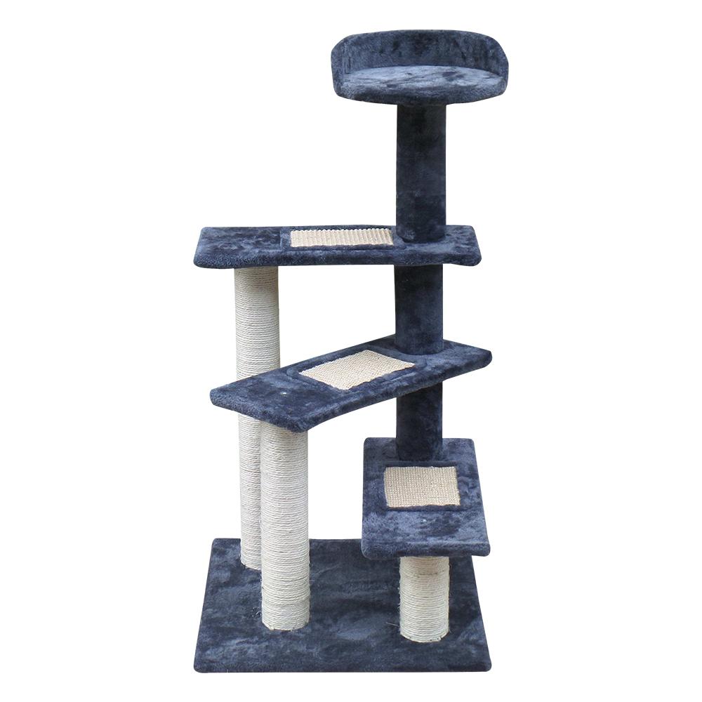 i.Pet Cat Tree 100cm tall with scratching posts, plush bed, and multi-level design for cats to play and relax.