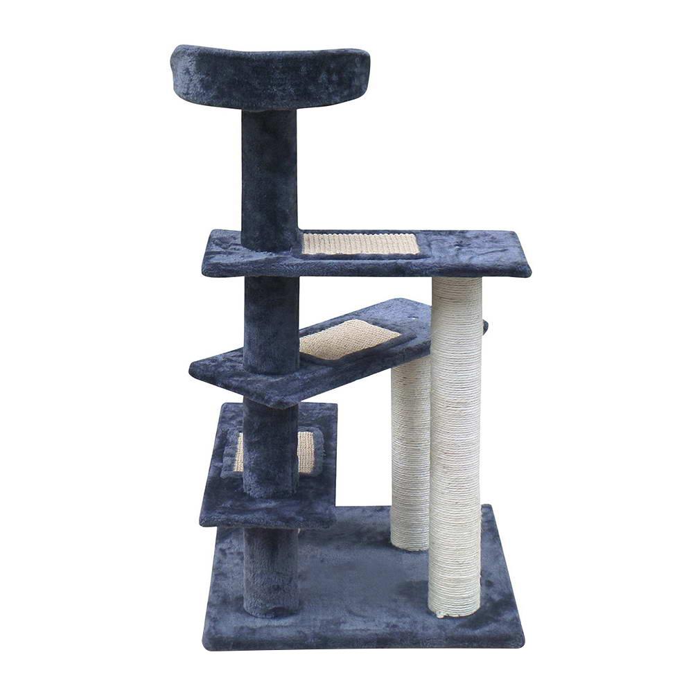 i.Pet Cat Tree 100cm tall with scratching posts, plush bed, and multi-level design for cats to play and relax.