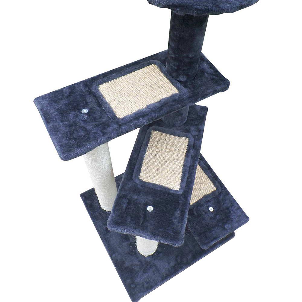 i.Pet Cat Tree 100cm tall with scratching posts, plush bed, and multi-level design for cats to play and relax.