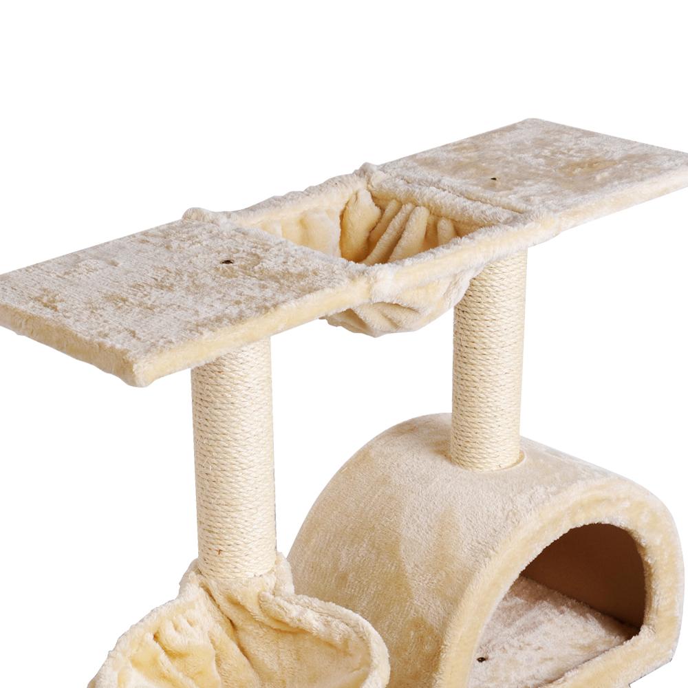 i.Pet Cat Tree 100cm tall with scratching posts, plush surfaces, and multi-level design for cats to play and relax.