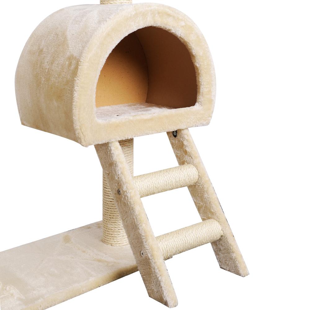 i.Pet Cat Tree 100cm tall with scratching posts, plush surfaces, and multi-level design for cats to play and relax.