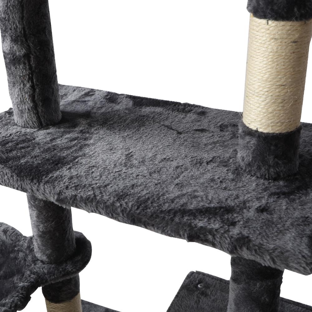 i.Pet Cat Tree 140cm featuring multiple levels, plush covering, and sisal scratching posts, designed for cat play and relaxation.