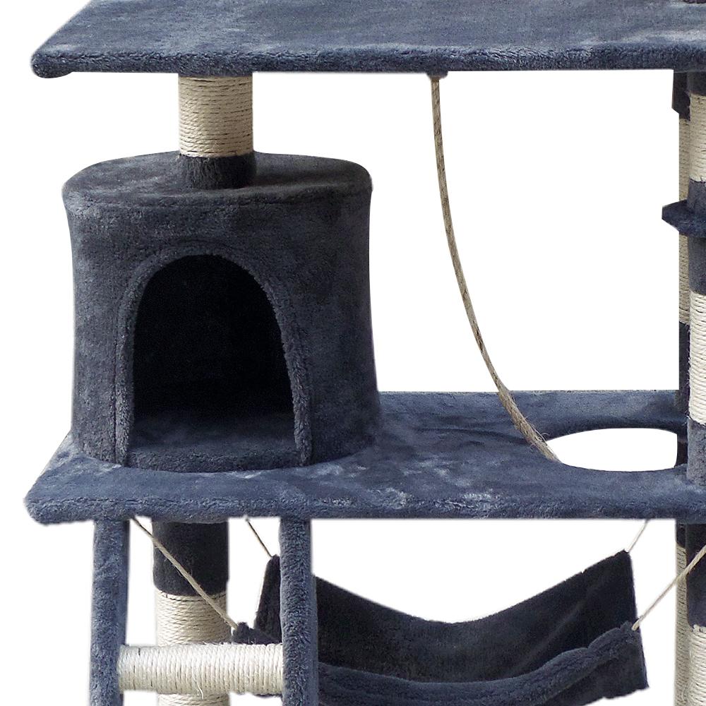 i.Pet Cat Tree 141cm with scratching posts, plush surfaces, and multi-level design for cats to play and relax.