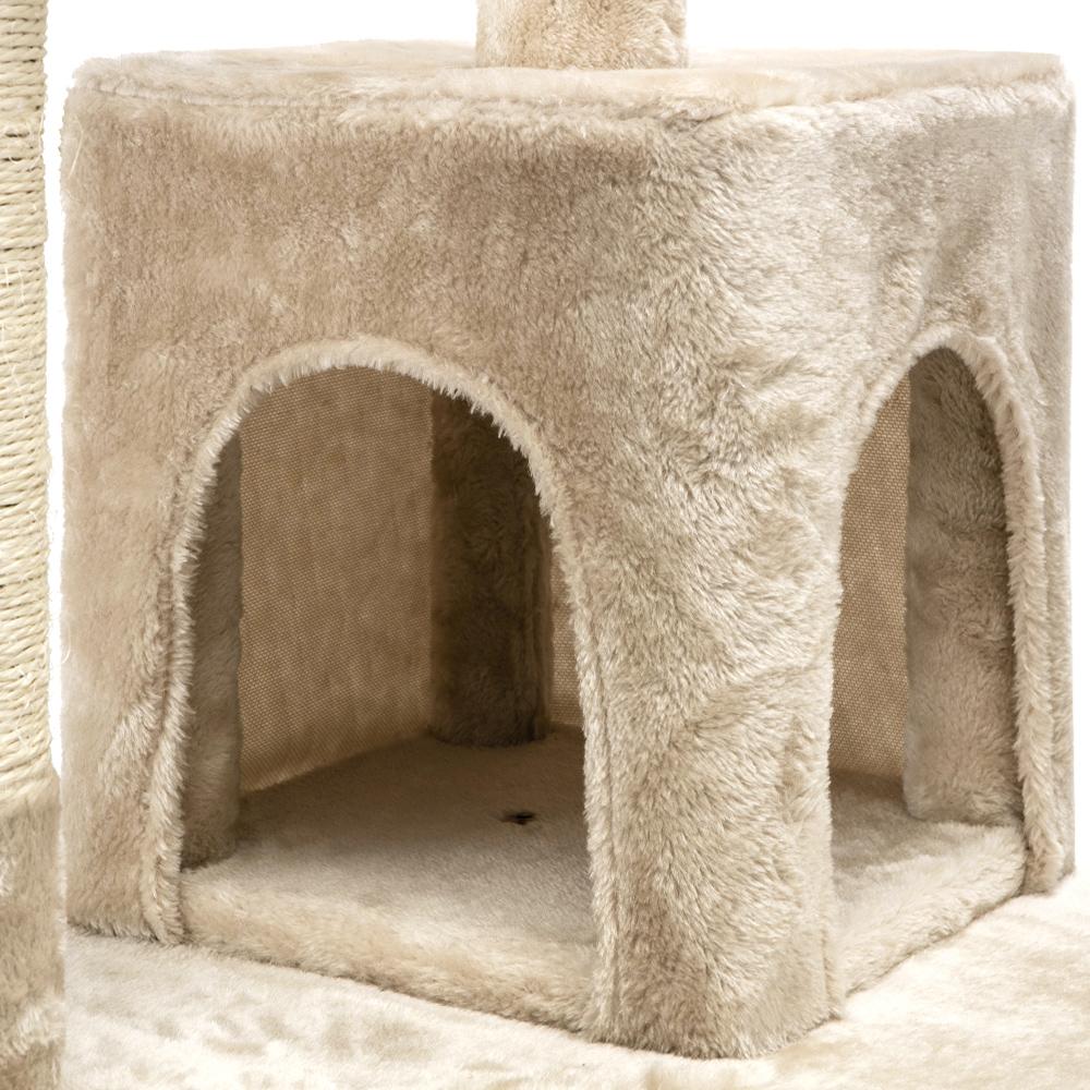 i.Pet Cat Tree 180cm featuring multiple levels, scratching posts, and plush upholstery, designed for cat play and relaxation.