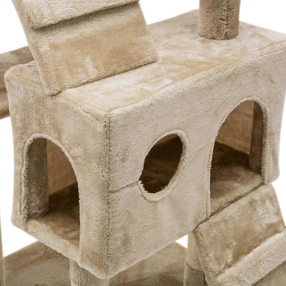 i.Pet Cat Tree 180cm featuring multiple levels, scratching posts, and plush upholstery, designed for cat play and relaxation.