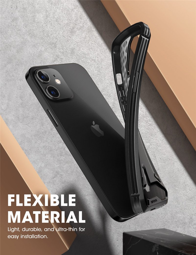 UB Vault Slim Case for iPhone 12 and 12 Pro, featuring a built-in card holder in a sleek black design.