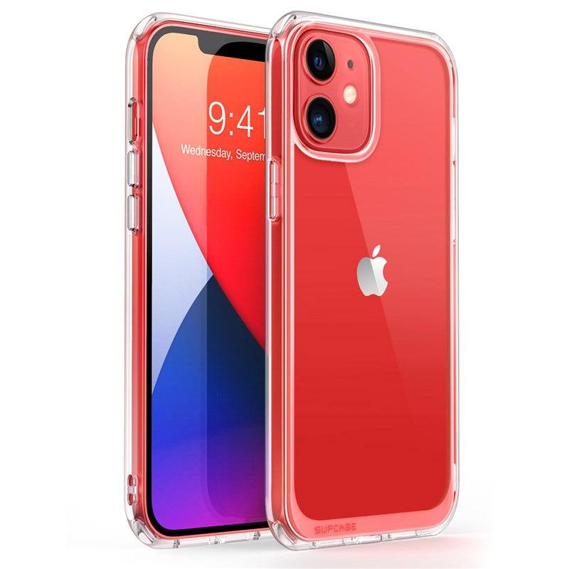 iPhone 12 Mini Case 5.4 inch in clear design with colorful TPU bumper, showcasing its slim and stylish profile.