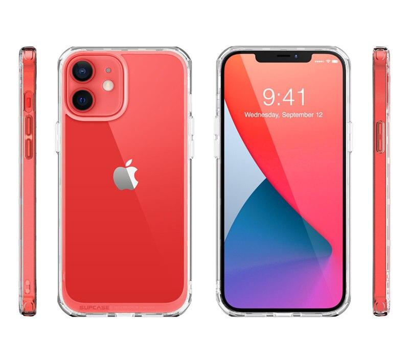 iPhone 12 Mini Case 5.4 inch in clear design with colorful TPU bumper, showcasing its slim and stylish profile.