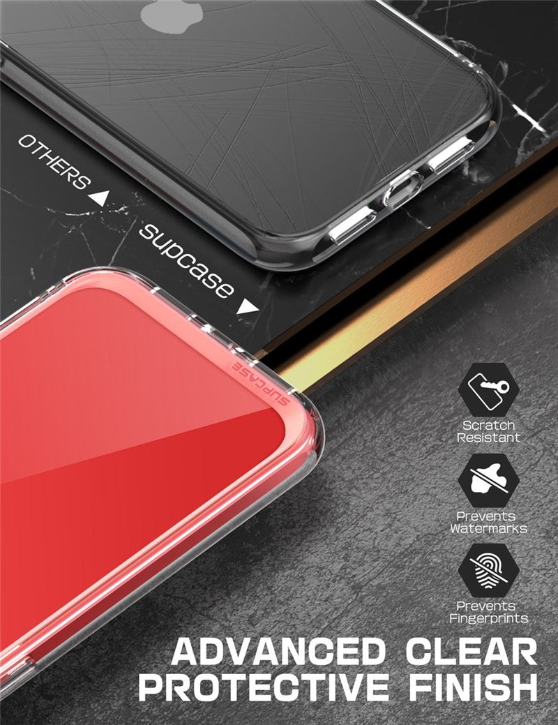 iPhone 12 Mini Case 5.4 inch in clear design with colorful TPU bumper, showcasing its slim and stylish profile.
