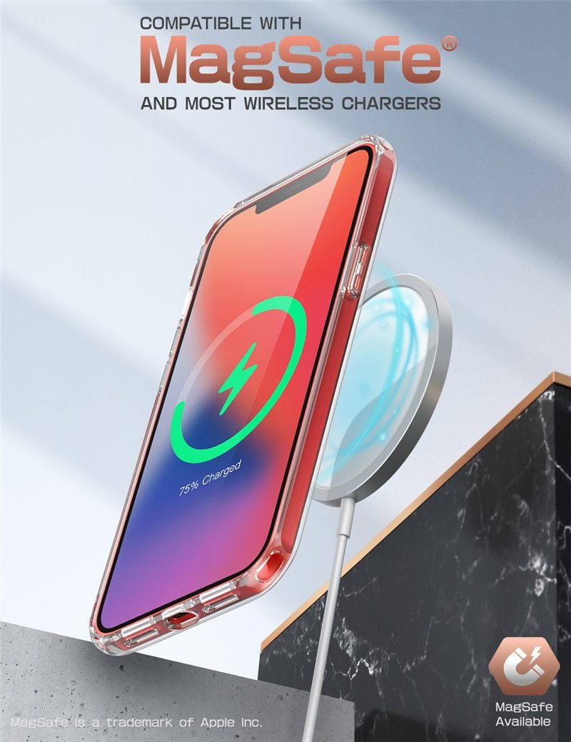 iPhone 12 Mini Case 5.4 inch in clear design with colorful TPU bumper, showcasing its slim and stylish profile.