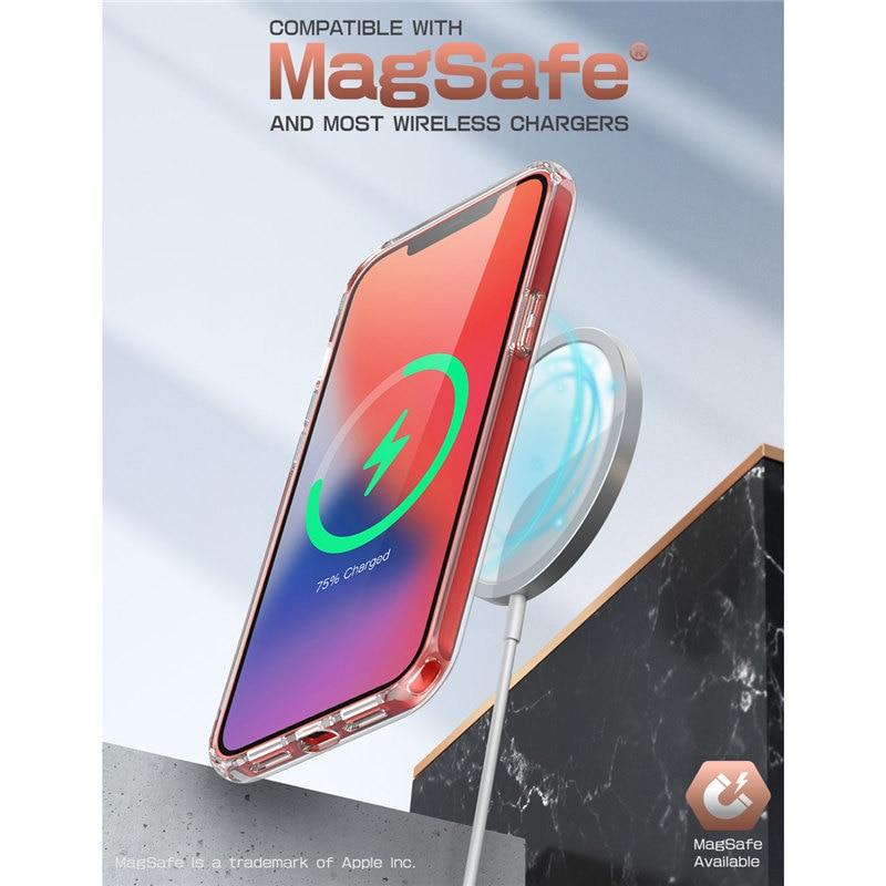 iPhone 12 Mini Case 5.4 inch in clear design with colorful TPU bumper, showcasing its slim and stylish profile.