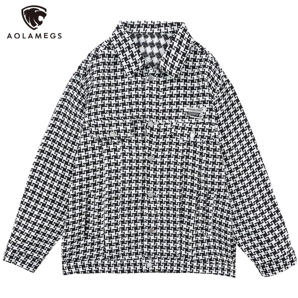 Men's classic knitted plaid jacket with turn-down collar, perfect for autumn and winter wear, featuring pockets and a loose fit.