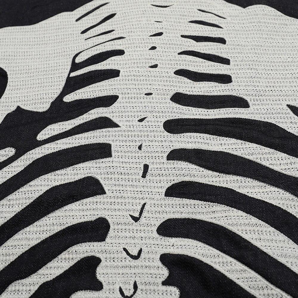 Men's Gothic style jacket featuring a horror skull design with zipper closure, perfect for casual streetwear.