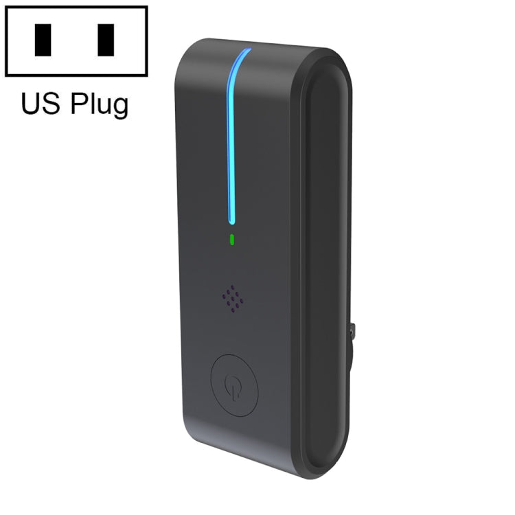 JHQ-12S Negative Ion Air Purifier in a modern room setting, showcasing its compact design and soft night light feature.