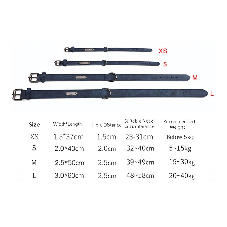 JINMAOHOU Dogs Double-Layer Leather Collar in XS size, made of soft microfiber leather, showcasing its durable design and adjustable features.