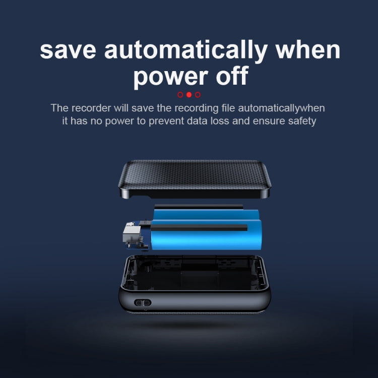 JNN Q75 Magnetic Power Bank Smart Voice Recorder in black, showcasing its compact design and built-in memory.