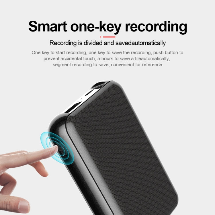 JNN Q75 Magnetic Power Bank Smart Voice Recorder in black, showcasing its compact design and built-in memory.