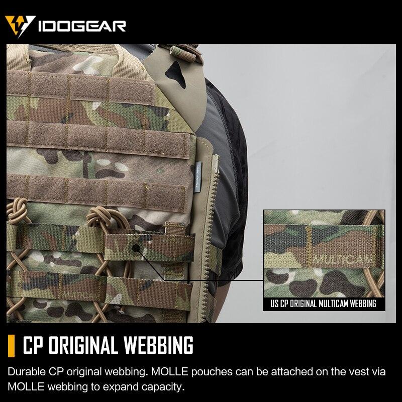 JPC 2.0 Tactical Vest in Multicam color, showcasing MOLLE webbing and adjustable straps for a secure fit.