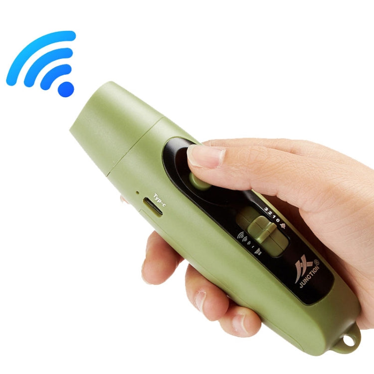JUNCTION USB Charging High Decibel Traffic Command whistle with adjustable volume and built-in flashlight, ideal for outdoor training and emergencies.