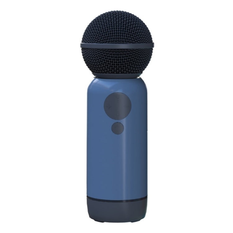 K1 Handheld Bluetooth Microphone in blue, showcasing its sleek design and portable features, perfect for karaoke and outdoor use.