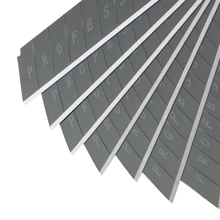 KAKC-18 Black Blade Cutter Blade, 18mm utility blade made from SK5 high carbon steel, showcasing its sharp edge and sleek black design.