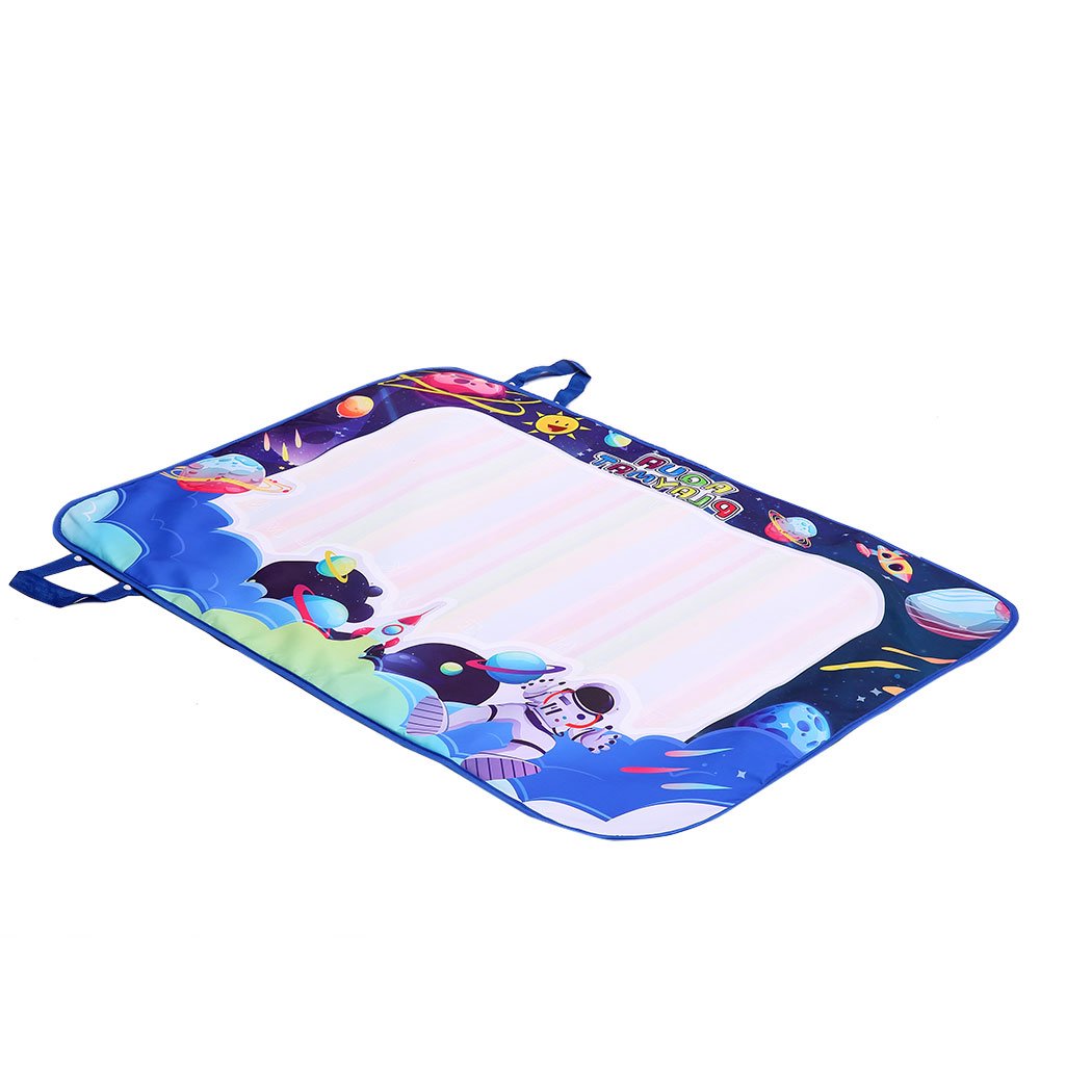 Kid Drawing Mat Large Aqua Doodle Water Painting Board with colorful designs and magic pens for creative play.