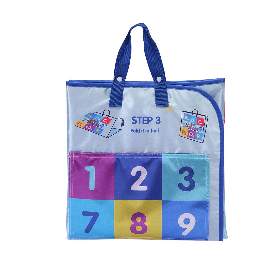 Kid Drawing Mat Large Aqua Doodle Water Painting Board with colorful designs and magic pens for creative play.