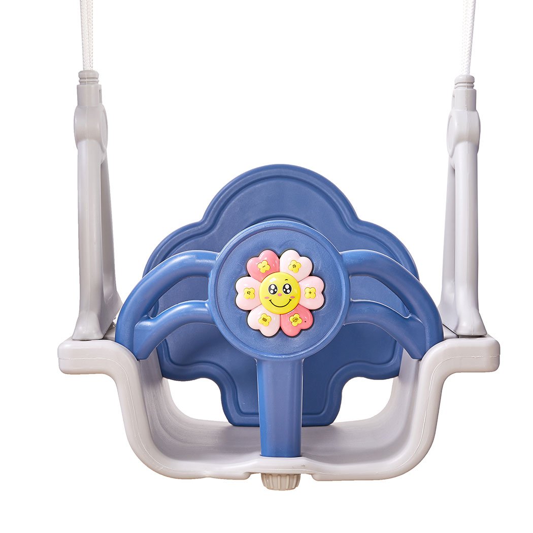 Kids Slide Swing Basketball Ring Hoop Activity Center featuring a colorful design with a slide, swing, and basketball hoop for toddlers.