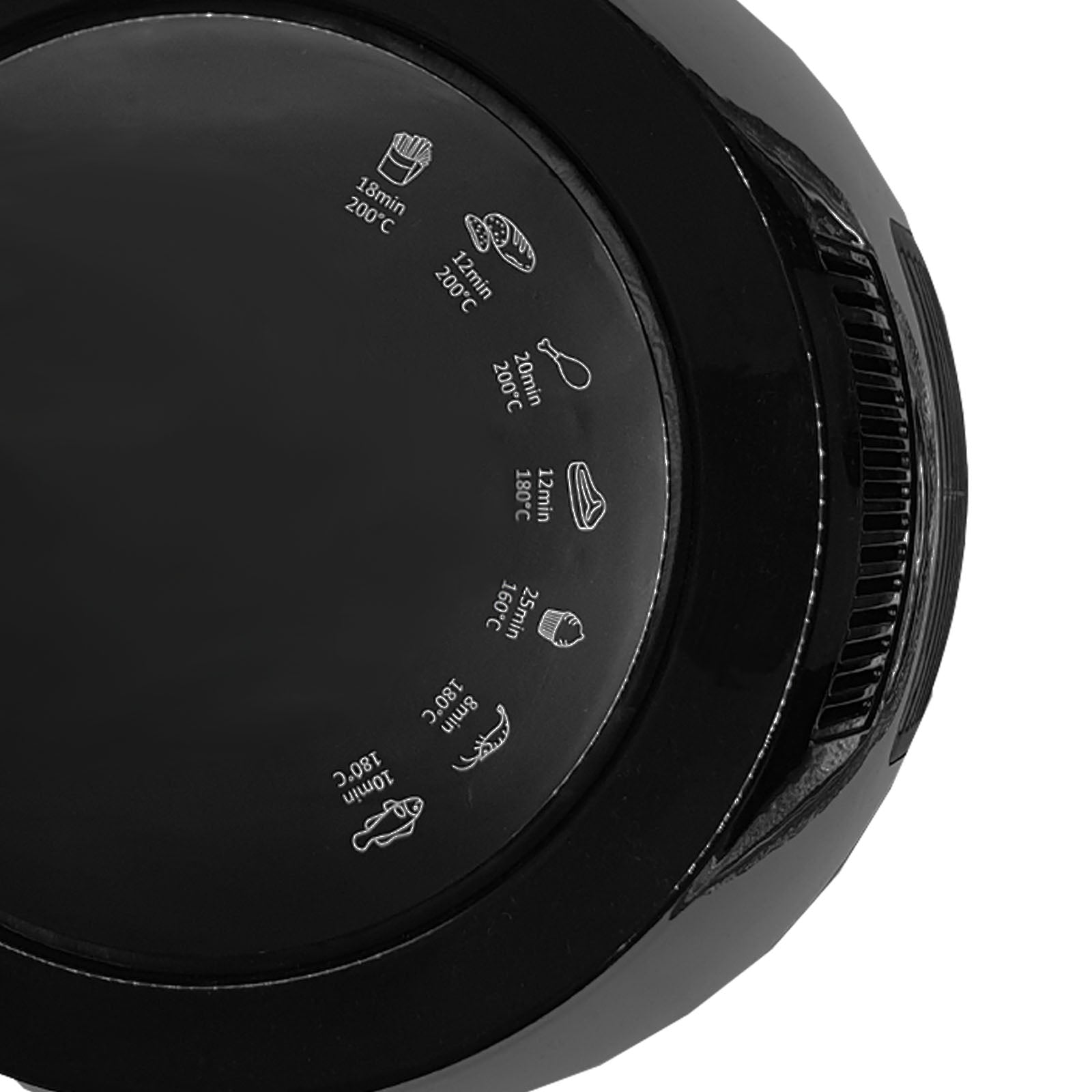 Kitchen Couture 7L Digital Air Fryer in sleek black design with a futuristic touch screen, perfect for healthy oil-free cooking.