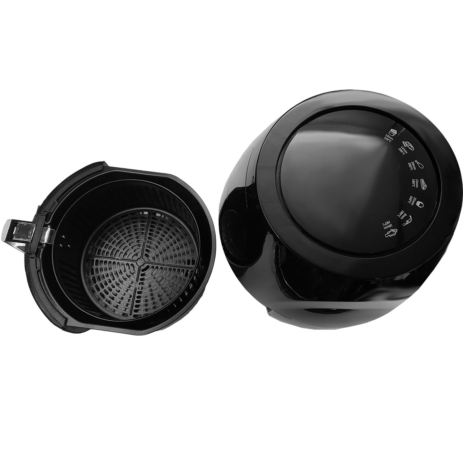 Kitchen Couture 7L Digital Air Fryer in sleek black design with a futuristic touch screen, perfect for healthy oil-free cooking.