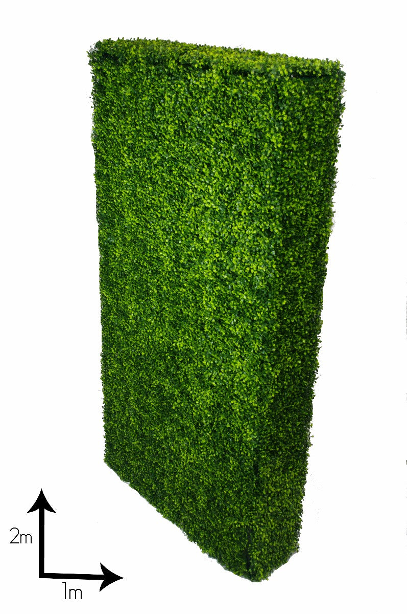 Large Portable Boxwood Hedges, UV stabilised, 2m by 1m, perfect for indoor and outdoor decoration.
