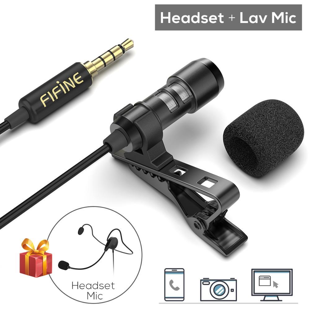 Lavalier Lapel Microphone designed for cell phones and DSLR cameras, featuring a compact design and omnidirectional sound capture.