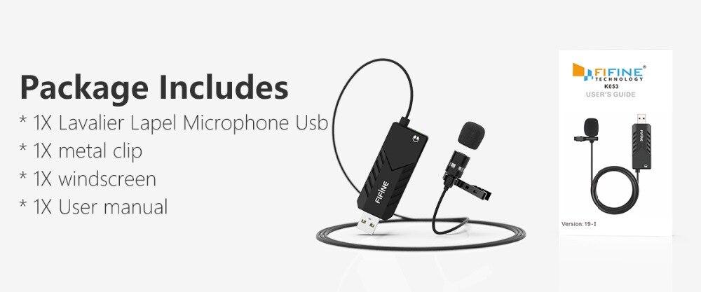Lavalier microphone with USB sound card, designed for PC and Mac, featuring a clip-on design for easy attachment and high-quality audio capture.