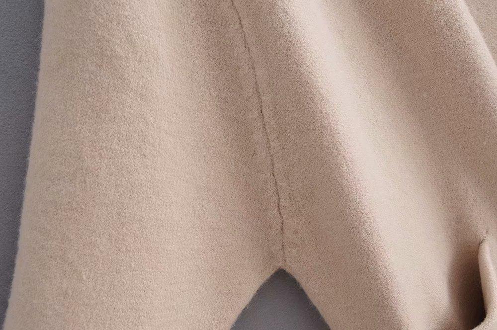 A stylish Lazy V-neck Oversize Long Sweater Cardigan in a solid color, featuring a relaxed fit and pockets, perfect for casual wear.