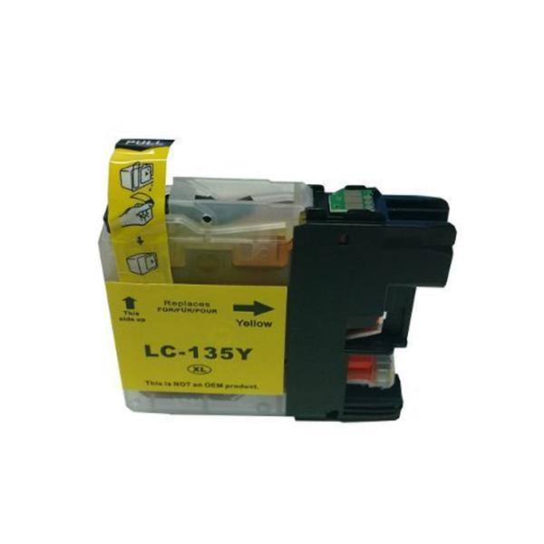 LC135XL Yellow Compatible Inkjet Cartridge with vibrant yellow ink for high-quality printing.