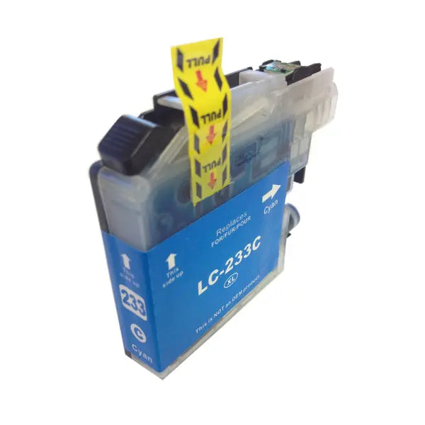 LC-233 Cyan Compatible Inkjet Cartridge with vibrant cyan ink for high-quality printing.