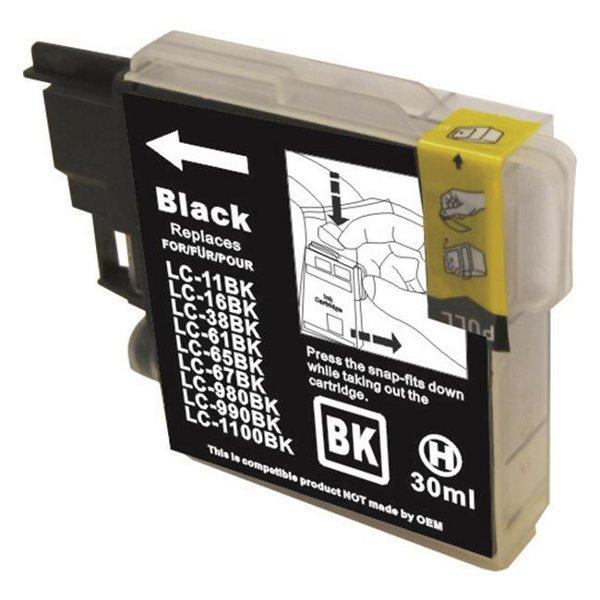 LC38 LC67 Black compatible inkjet cartridge with professional quality components and vibrant ink.