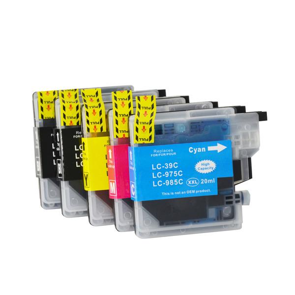 LC39 Compatible Inkjet Cartridge Set featuring 14 cartridges in black, cyan, magenta, and yellow for high-quality printing.