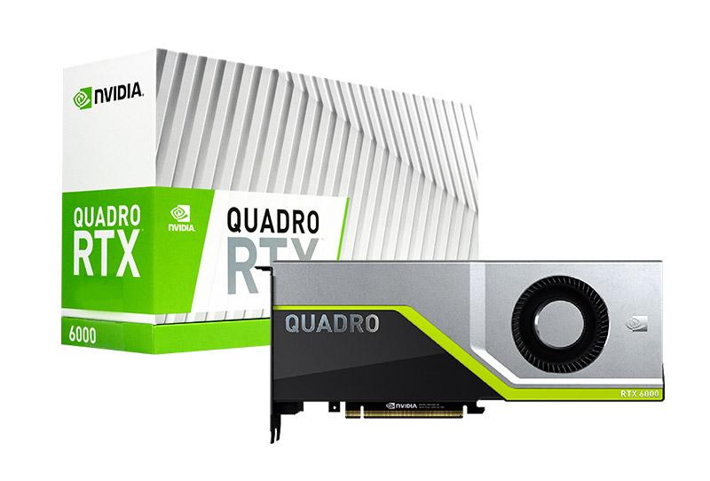 LEADTEK Quadro RTX6000 PCIe Workstation Card showcasing its sleek design and multiple display outputs.