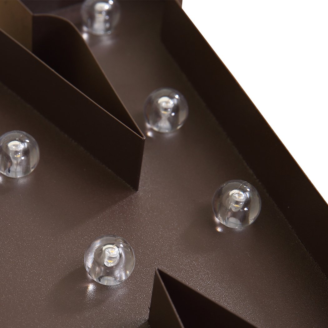 LED Metal Letter Lights in a stylish marquee design, perfect for events and parties, showcasing warm illumination and customizable letters.